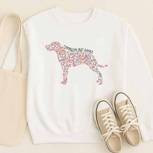 Bark & Bloom Crewneck: Coonhound Mom