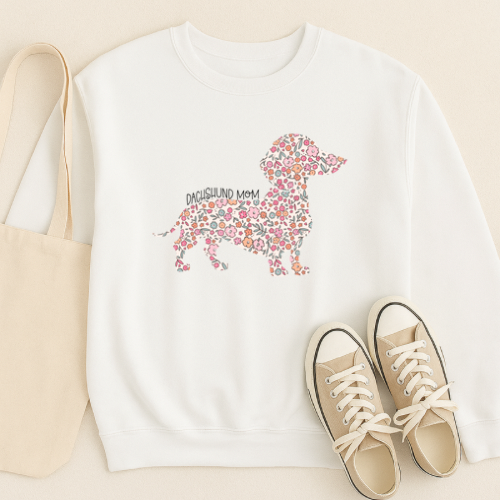 Bark & Bloom Crewneck: Dachshund Mom