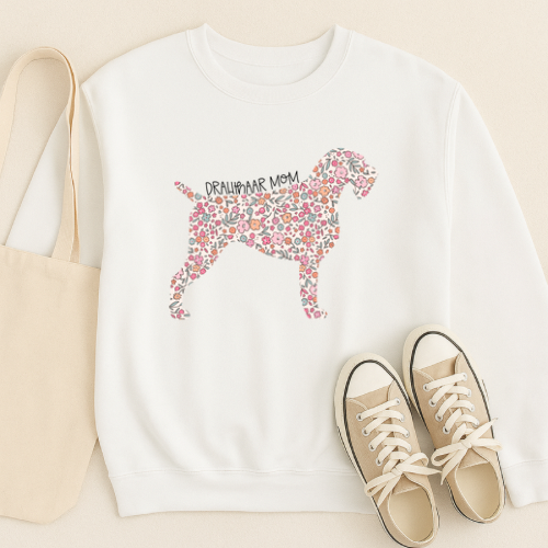 Bark & Bloom Crewneck: Drahthaar Mom