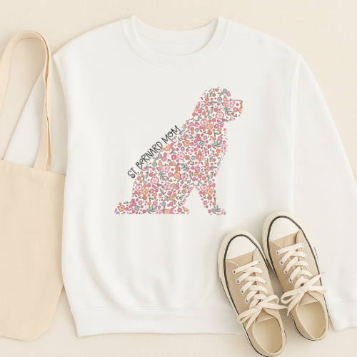 Bark & Bloom Crewneck: St. Bernard Mom
