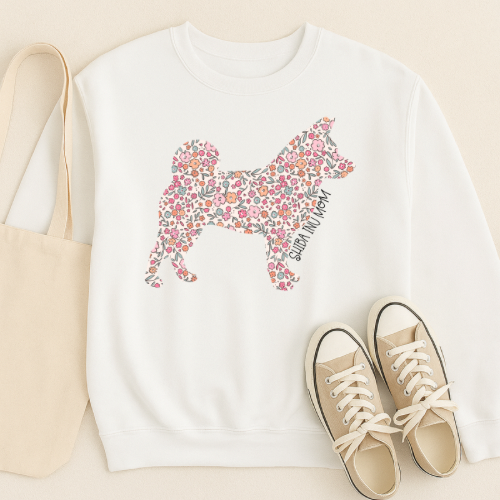 Bark & Bloom Crewneck: Shiba Inu Mom