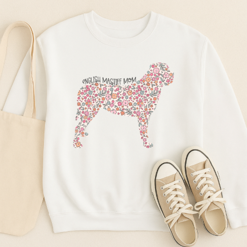 Bark & Bloom Crewneck: English Mastiff Mom