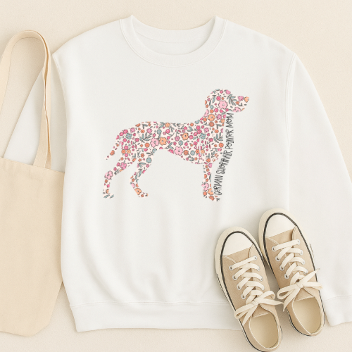 Bark & Bloom Crewneck: German Shorthaired Pointer Mom