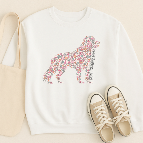 Bark & Bloom Crewneck: Great Pyrenees Mom