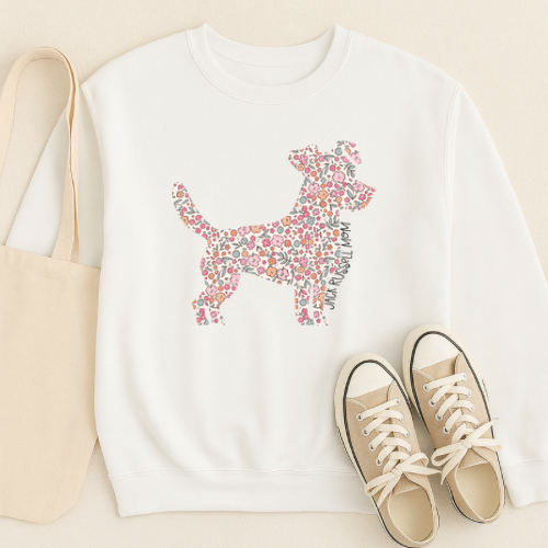 Bark & Bloom Crewneck: Jack Russel Mom