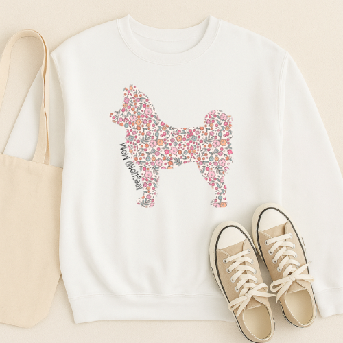 Bark & Bloom Crewneck: Keeshond Mom