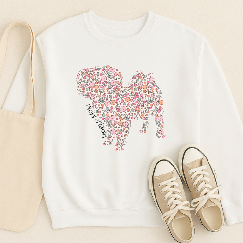 Bark & Bloom Crewneck: Morkie Mom