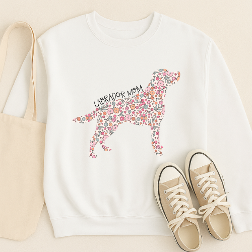 Bark & Bloom Crewneck: Labrador Mom