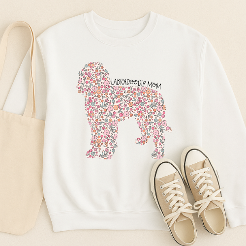 Bark & Bloom Crewneck: Labradoodle Mom