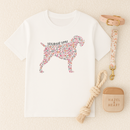 Bark & Bloom T-shirt: Drahthaar Mom