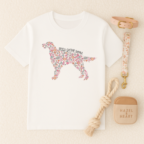 Bark & Bloom T-shirt:  Irish Setter Mom