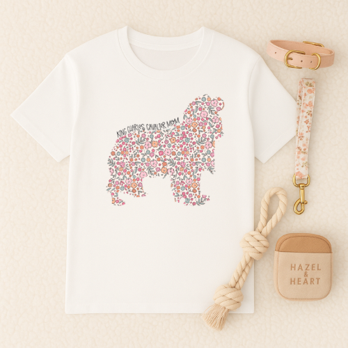 Bark & Bloom T-shirt: Cavalier King Charles Mom