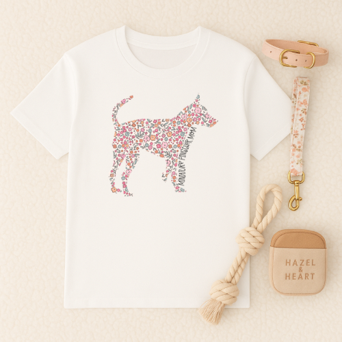 Bark & Bloom T-shirt:  Miniature Pinscher Mom