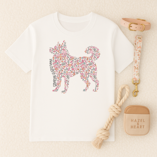 Bark & Bloom T-shirt:  Siberian Husky Mom