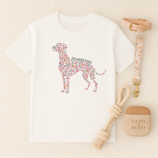 Bark & Bloom T-shirt: Dalmatian Mom