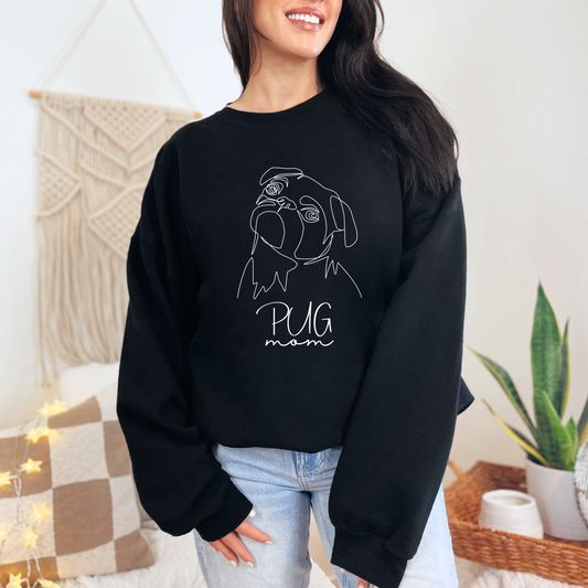 Pug Mom Cozy Crewneck